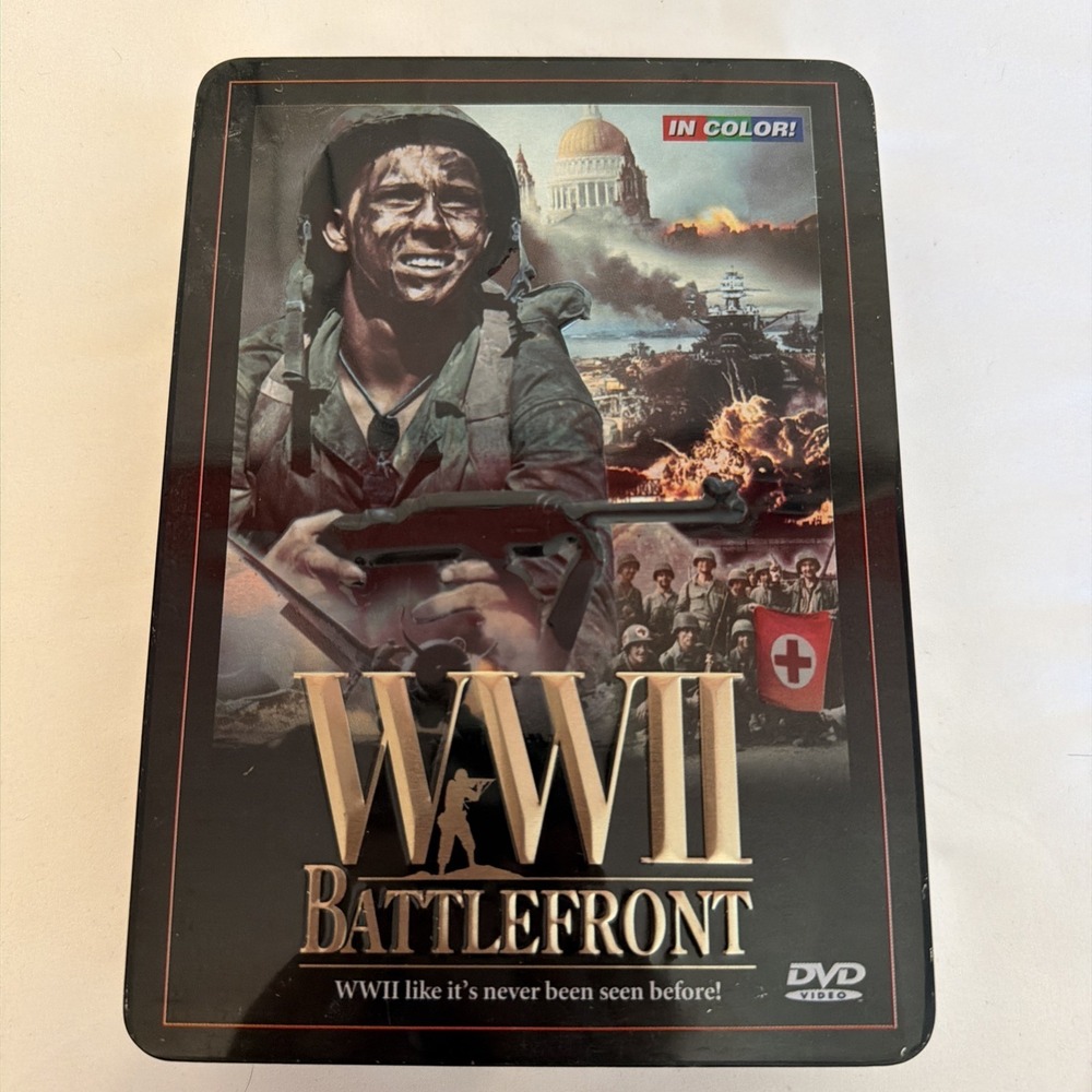WWII‎ Battlefront 5-DVD Set (2004) Metal Tin Collector's Edition – Very Good